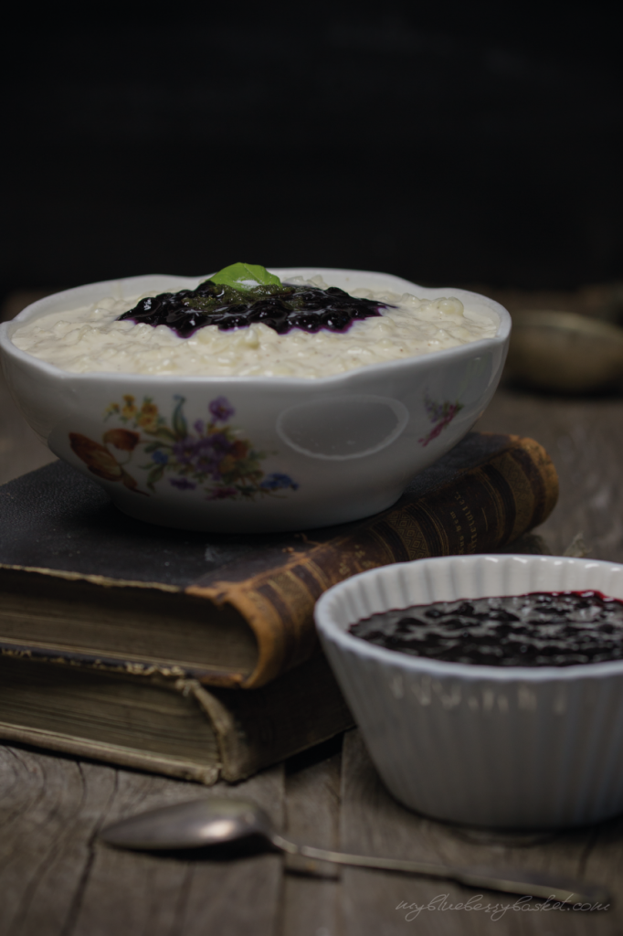 Milchreis mit Heidelbeeren - My Blueberry Basket